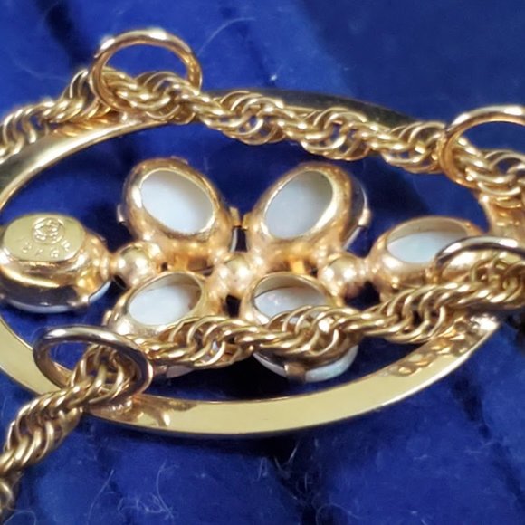 Beautiful  12kt Gold Filled Opal Slide Necklace - Picture 9 of 11